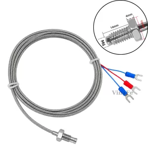 Cảm Biến Nhiệt Độ PT100 WZP-02 Dài 1m